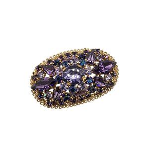 Amazing Signed Austrian 2 Tone Sparkly Rhinestone Brooch (A7066)